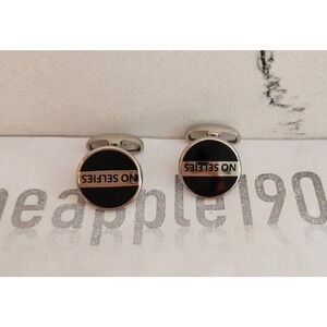New Paul Smith Metal CUFFLINKS No Selfies